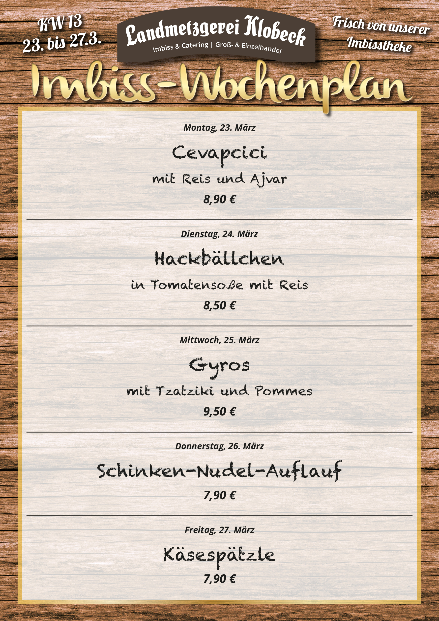 Imbissangebote KW13 social