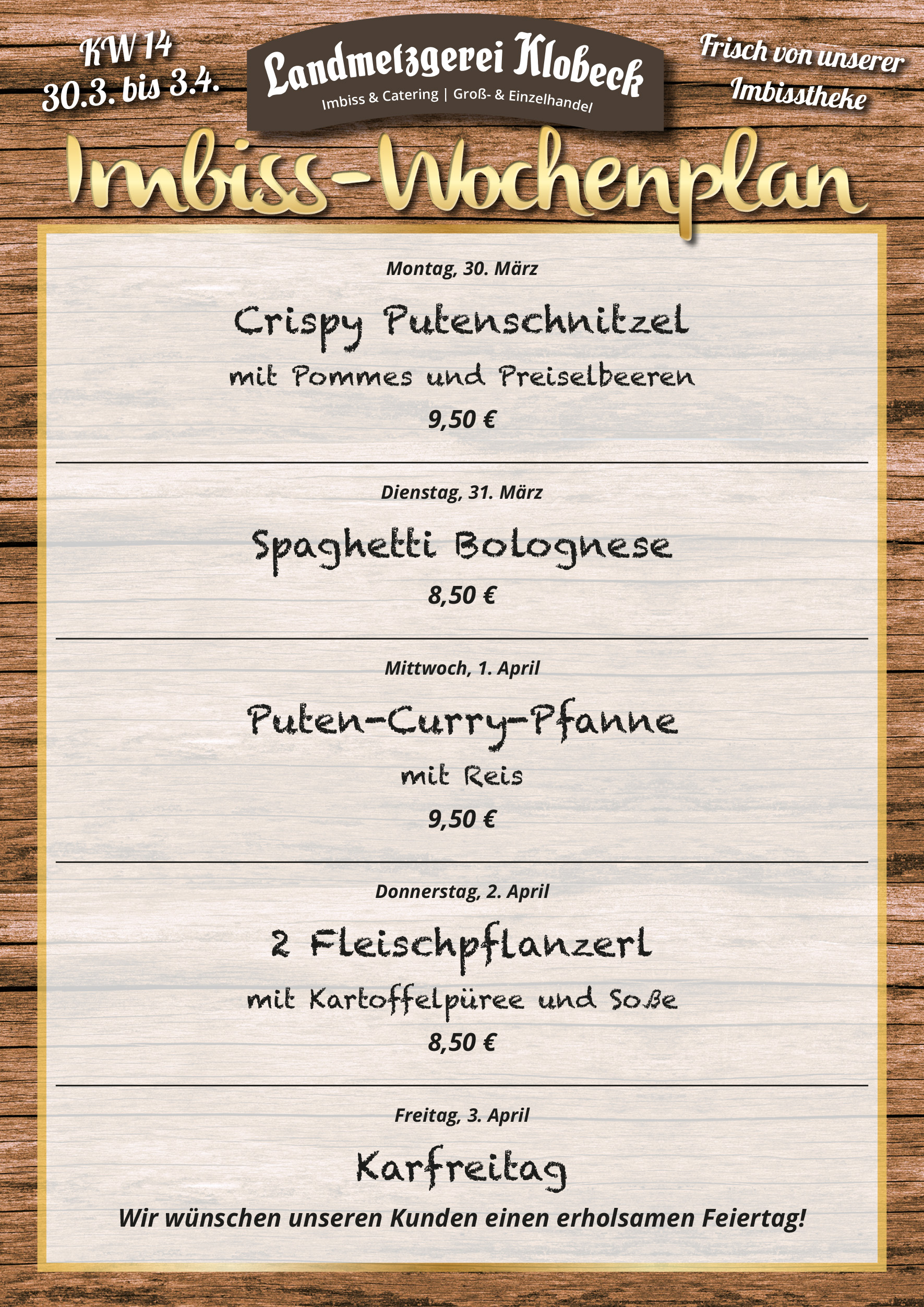 Imbissangebote KW14 social